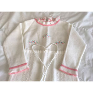 Vintage Embroidered Knit One-Piece Size 12M